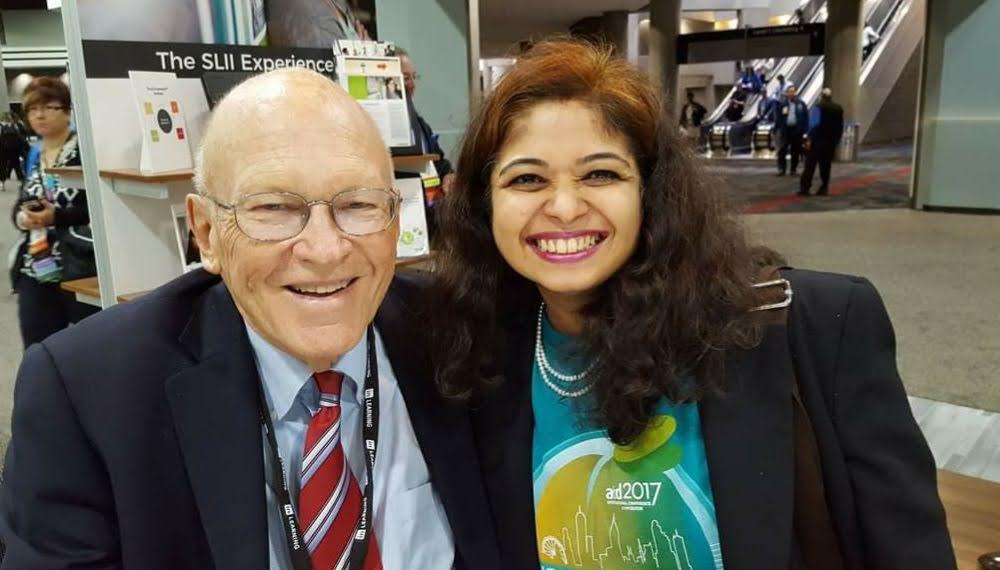 Geetha Krishnan with a fellow attendee at ATD 2017