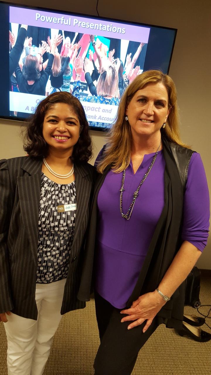 Geetha Krishnan at a presentation skills event